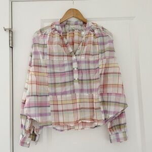 V de Vinster Plaid Tartan Top Popover Minimalist Pastel